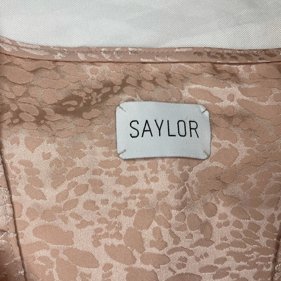 Saylor sz M Brookey Dress Blush Pastel Peach Revolve Satin - Picture 3 of 6